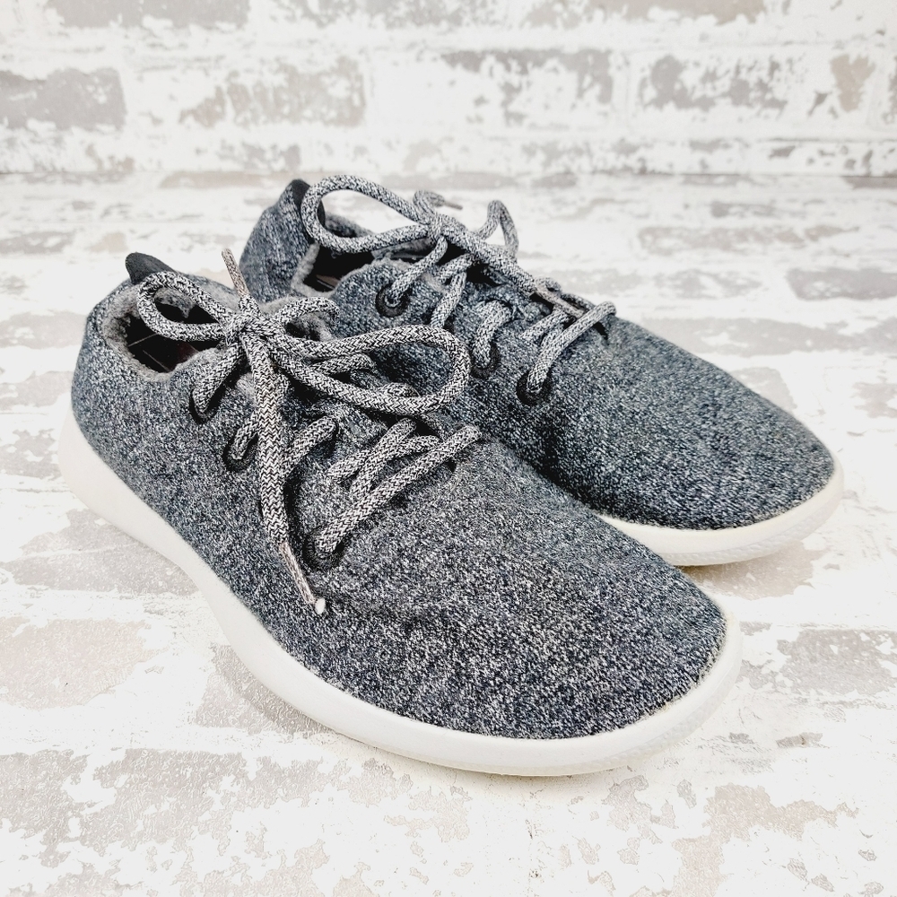 Allbirds Gray Wool Lace Up Comfort Running Walking Athletic Sneakers D824 - Picture 4 of 11